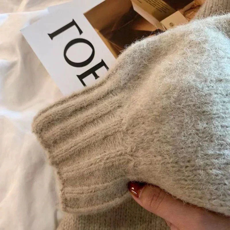 Mirla | Cardigan Storskalig Stickad Öppen Framsida Mjuk och Bekväm-Eva Jonsson