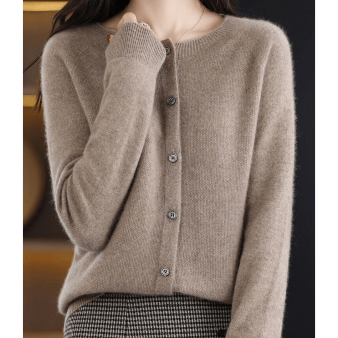 Mirla | Cardigan med knappar Tidlös sweatshirt-Eva Jonsson