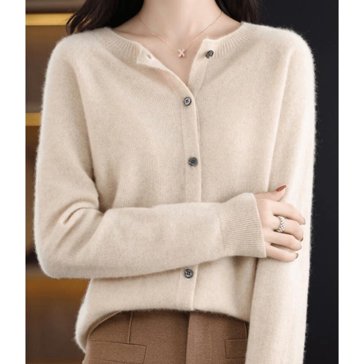 Mirla | Cardigan med knappar Tidlös sweatshirt-Eva Jonsson