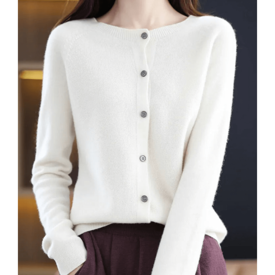 Mirla | Cardigan med knappar Tidlös sweatshirt-Eva Jonsson