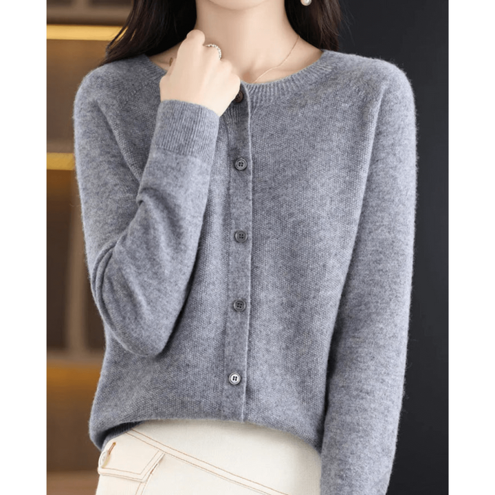 Mirla | Cardigan med knappar Tidlös sweatshirt-Eva Jonsson