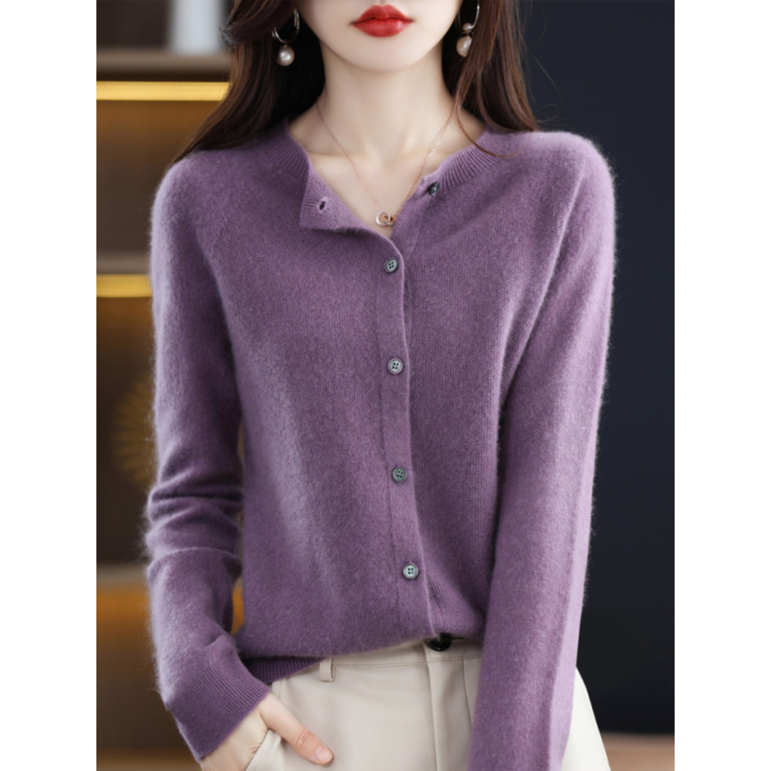 Mirla | Cardigan med knappar Tidlös sweatshirt-Eva Jonsson