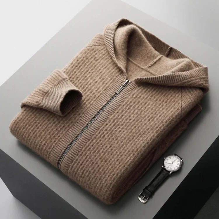 Mirla | Cashmere Dragkedja Hoodie-Eva Jonsson