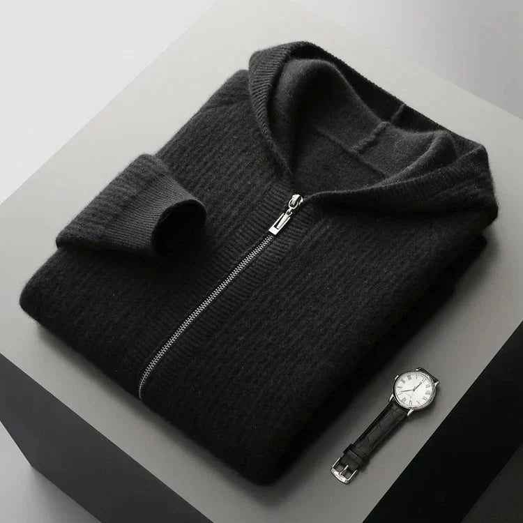Mirla | Cashmere Dragkedja Hoodie-Eva Jonsson