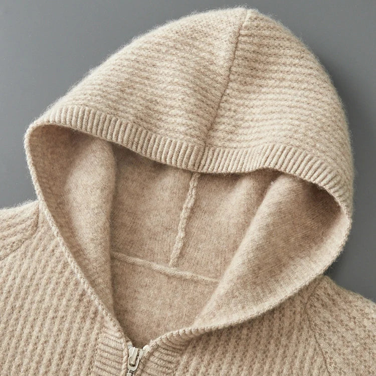 Mirla | Cashmere Dragkedja Hoodie-Eva Jonsson