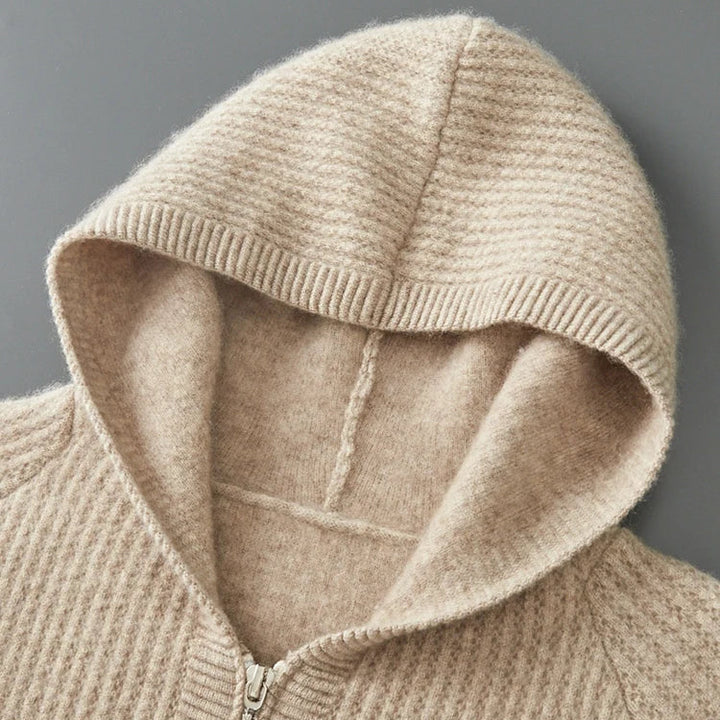Mirla | Cashmere Dragkedja Hoodie-Eva Jonsson
