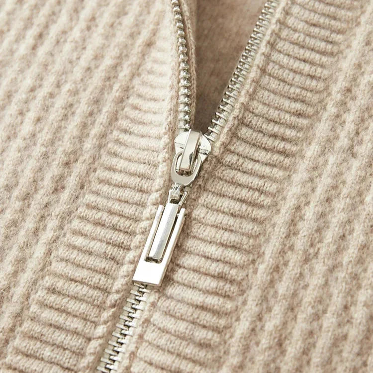 Mirla | Cashmere Dragkedja Hoodie-Eva Jonsson
