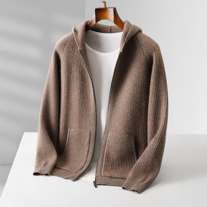 Mirla | Cashmere Dragkedja Hoodie-Eva Jonsson
