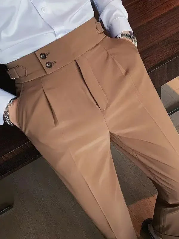 Mirla | Chic Hög Midja Chino-Byxa-Eva Jonsson