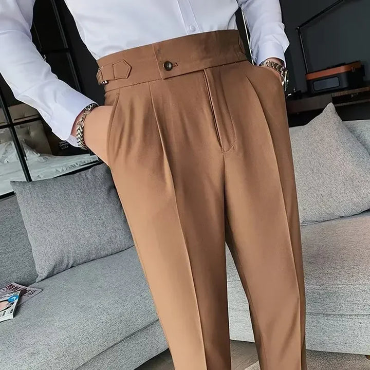 Mirla | Chic Hög Midja Chino-Byxa-Eva Jonsson