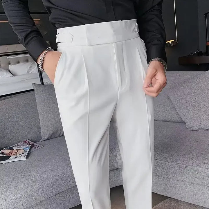 Mirla | Chic Hög Midja Chino-Byxa-Eva Jonsson
