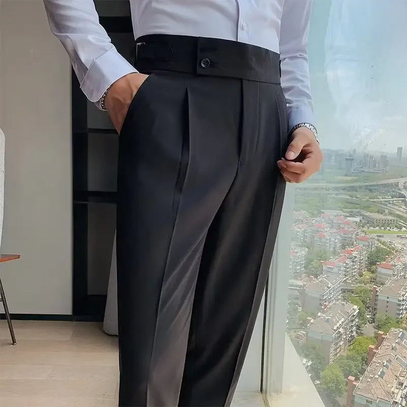 Mirla | Chic Hög Midja Chino-Byxa-Eva Jonsson