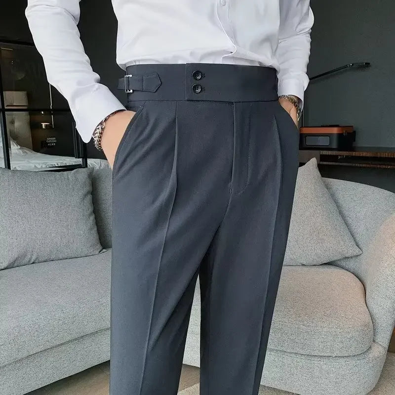 Mirla | Chic Hög Midja Chino-Byxa-Eva Jonsson