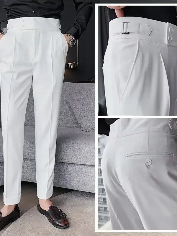 Mirla | Chic Hög Midja Chino-Byxa-Eva Jonsson