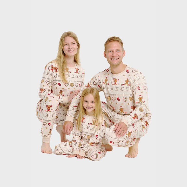 Mirla | Christmas Cookie Julpyjamas Beige - Herr-Eva Jonsson