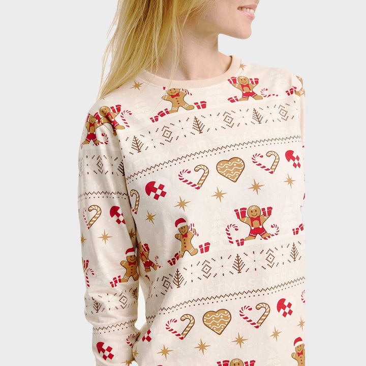 Mirla | Christmas Cookie Julpyjamas Beige - Herr-Eva Jonsson