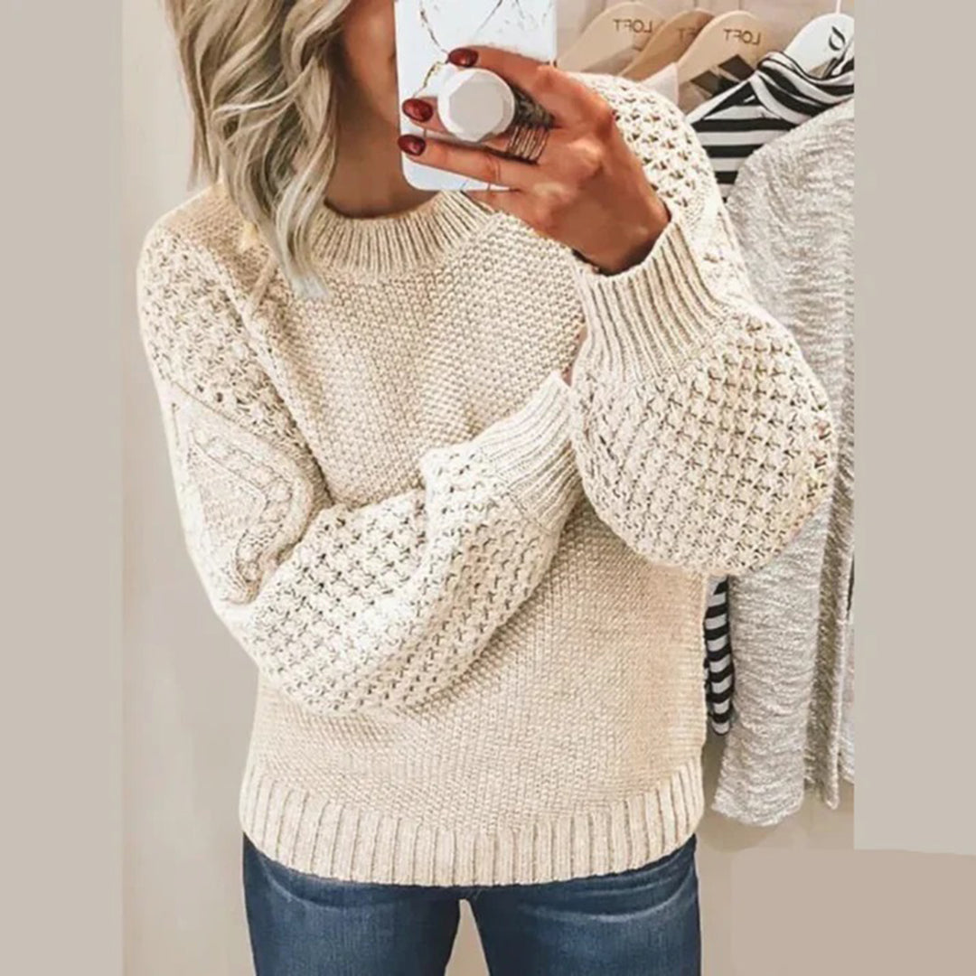 Mirla | Chunky Texturerad Stickad Tröja-Eva Jonsson