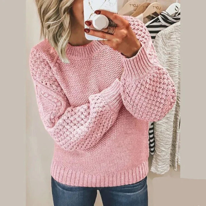 Mirla | Chunky Texturerad Stickad Tröja-Eva Jonsson