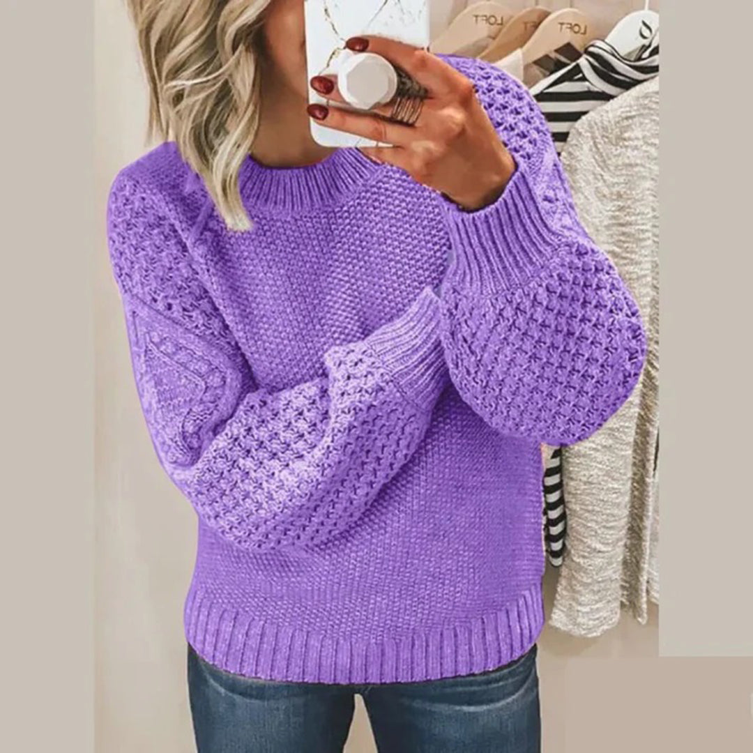 Mirla | Chunky Texturerad Stickad Tröja-Eva Jonsson