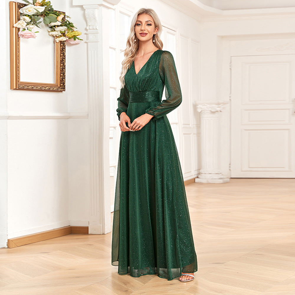 Mirla | Cocktail Aftonklänning Kor Kostymer Plus Size Lång Värd Solo Grön Klänning-Eva Jonsson