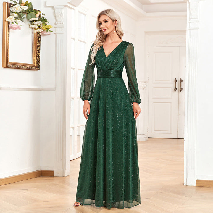 Mirla | Cocktail Aftonklänning Kor Kostymer Plus Size Lång Värd Solo Grön Klänning-Eva Jonsson