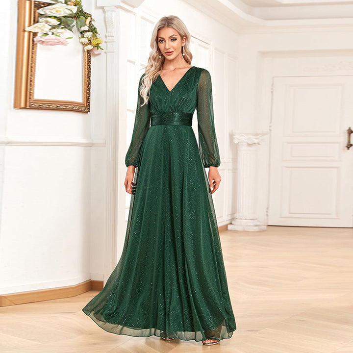 Mirla | Cocktail Aftonklänning Kor Kostymer Plus Size Lång Värd Solo Grön Klänning-Eva Jonsson