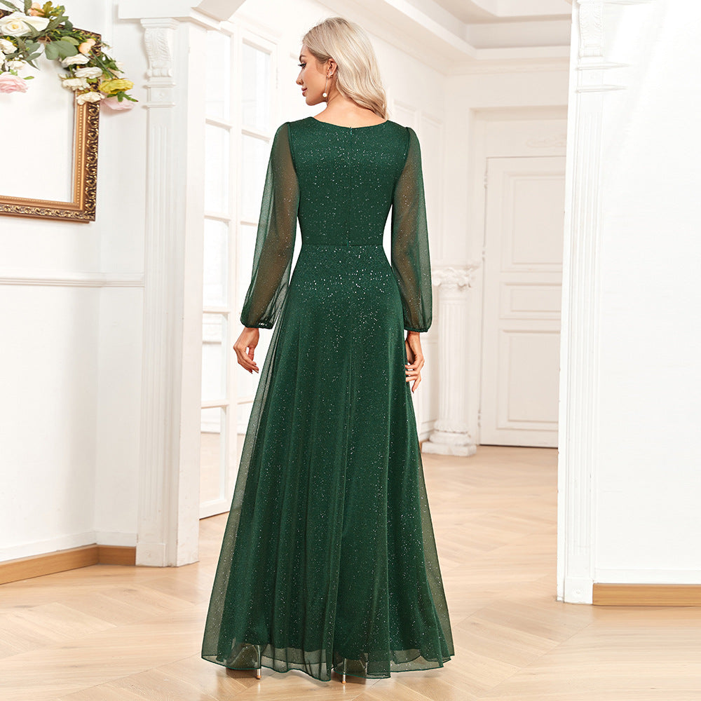Mirla | Cocktail Aftonklänning Kor Kostymer Plus Size Lång Värd Solo Grön Klänning-Eva Jonsson