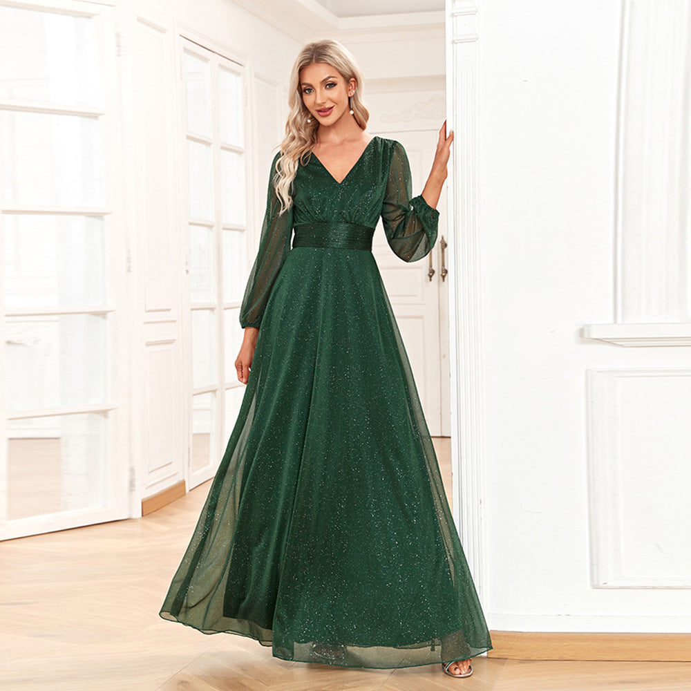 Mirla | Cocktail Aftonklänning Kor Kostymer Plus Size Lång Värd Solo Grön Klänning-Eva Jonsson