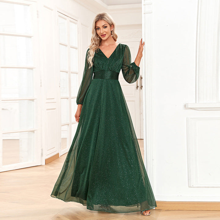 Mirla | Cocktail Aftonklänning Kor Kostymer Plus Size Lång Värd Solo Grön Klänning-Eva Jonsson