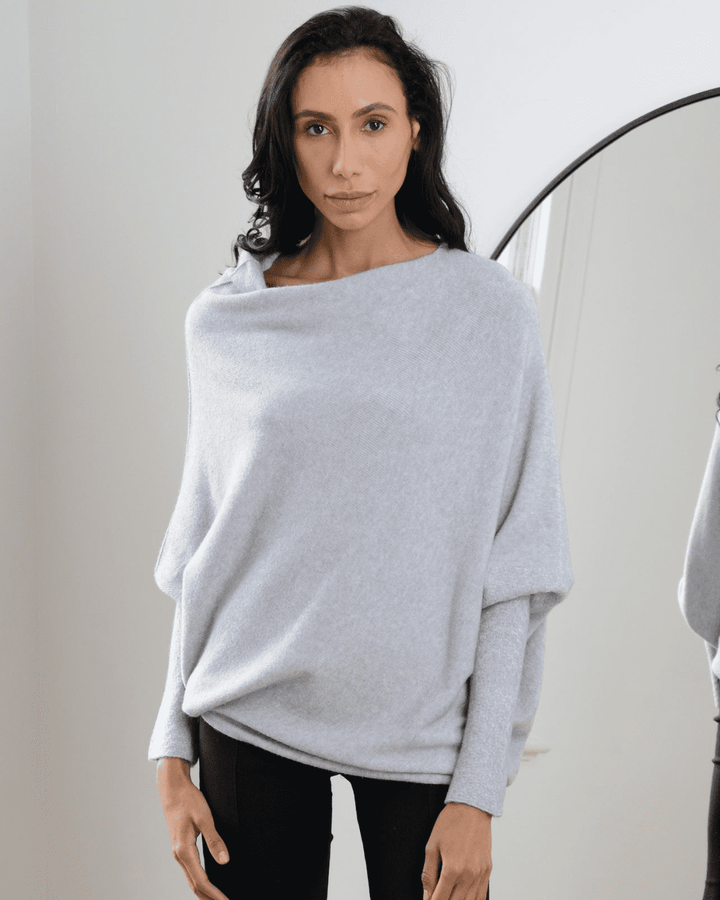 Mirla | Cressida Asymmetrisk Draperad, Elegant Rundhals-Eva Jonsson