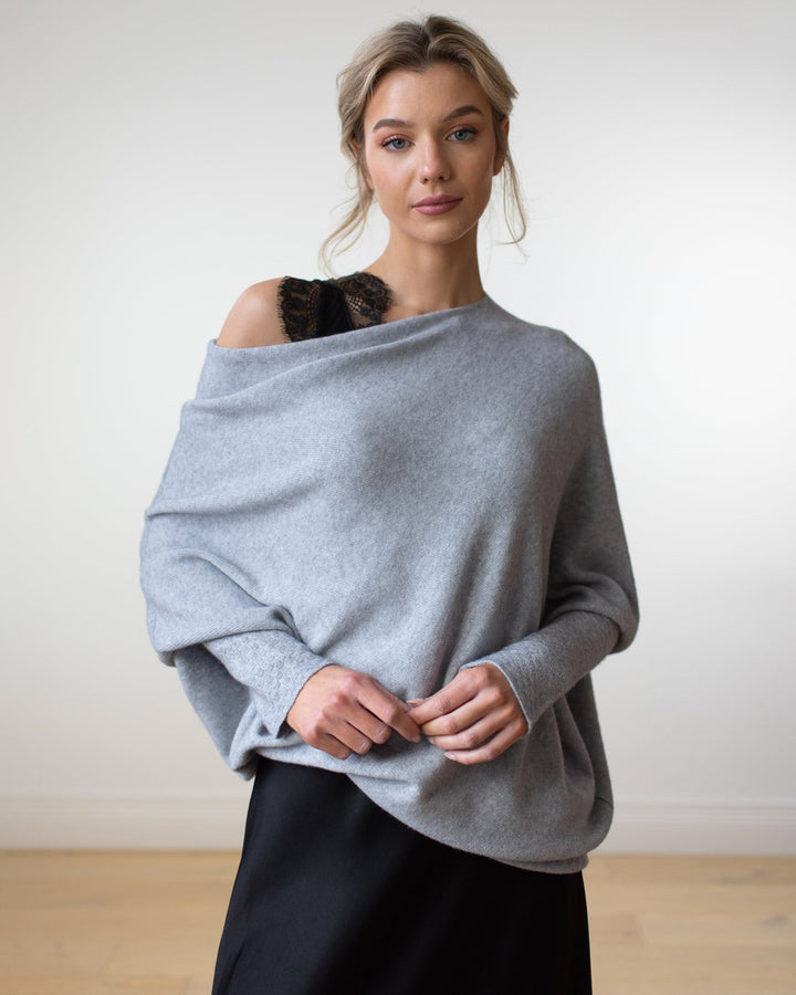 Mirla | Cressida Asymmetrisk Draperad, Elegant Rundhals-Eva Jonsson