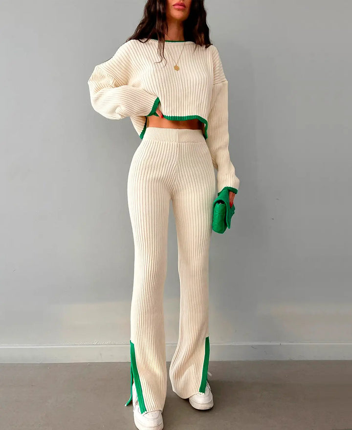 Mirla | Crop-Set i ribbstrick-Eva Jonsson