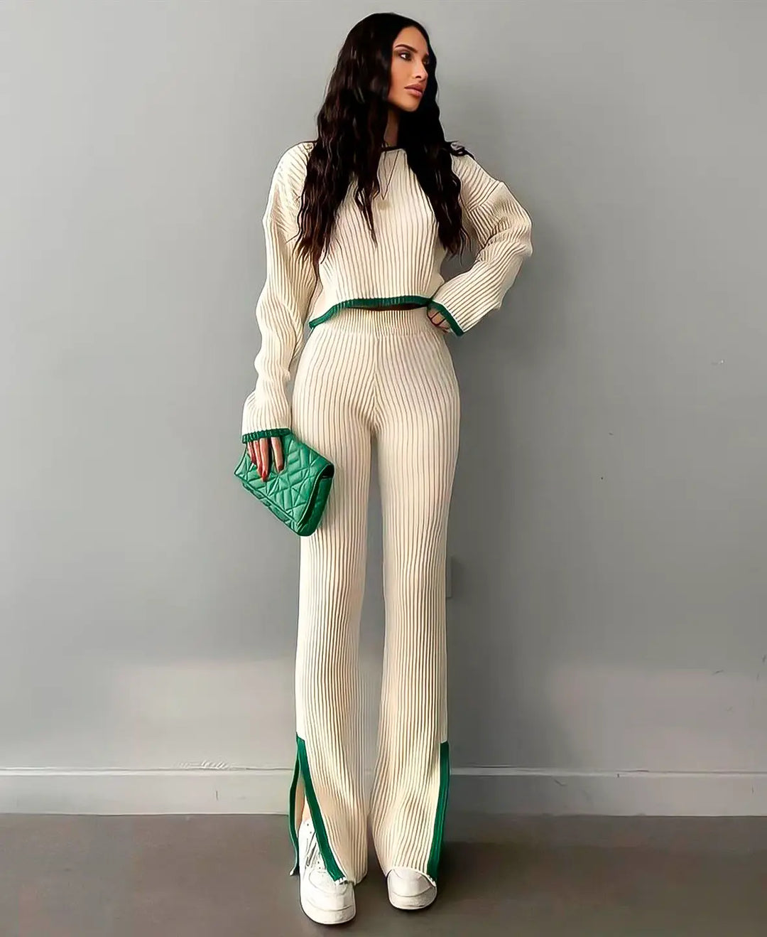 Mirla | Crop-Set i ribbstrick-Eva Jonsson