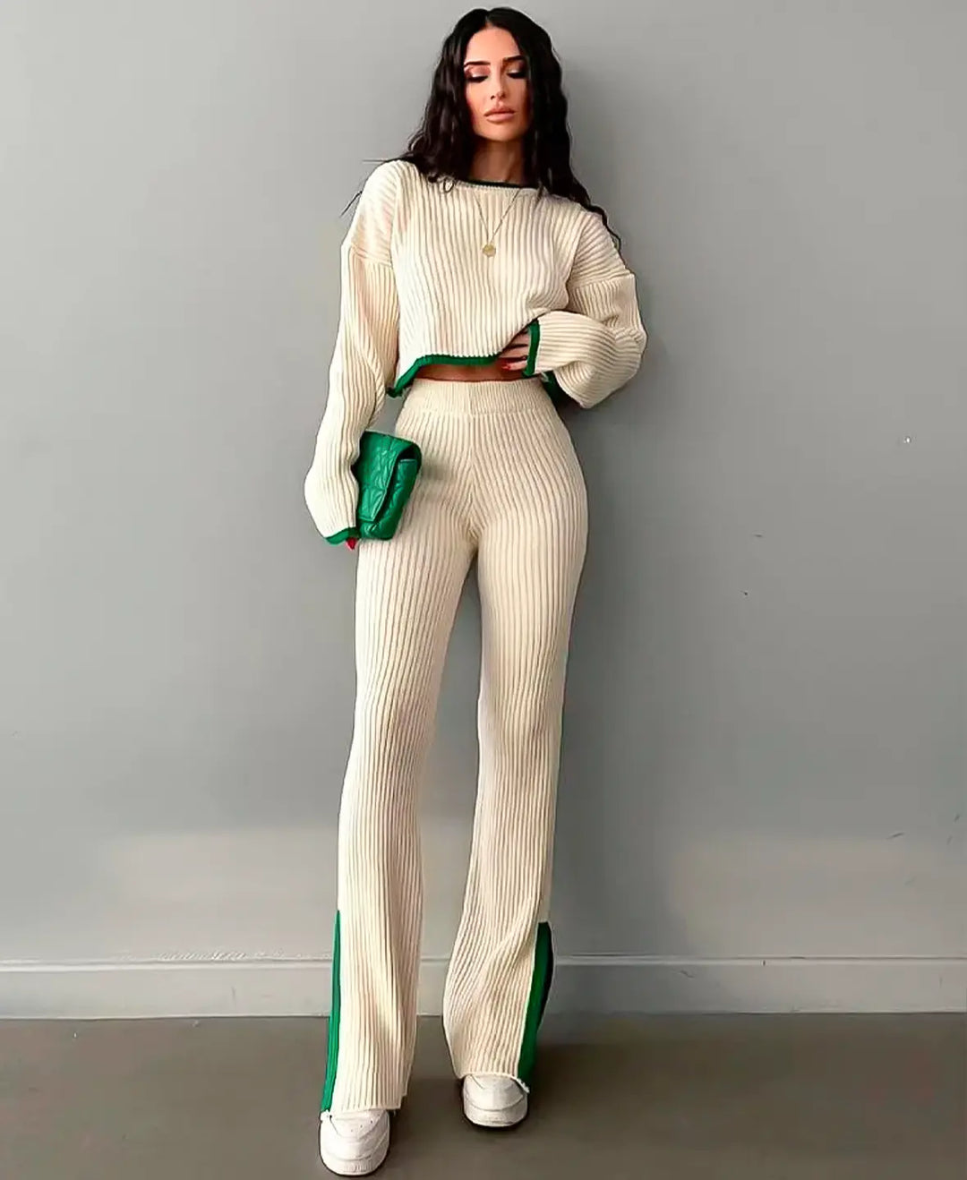 Mirla | Crop-Set i ribbstrick-Eva Jonsson