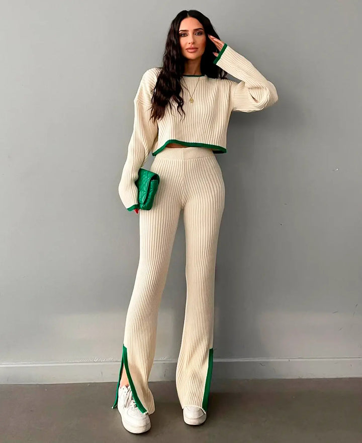 Mirla | Crop-Set i ribbstrick-Eva Jonsson