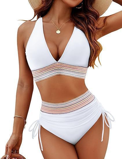 Eva Jonsson | Dam Bikini-set med modern criss-cross-design och hög benöppning