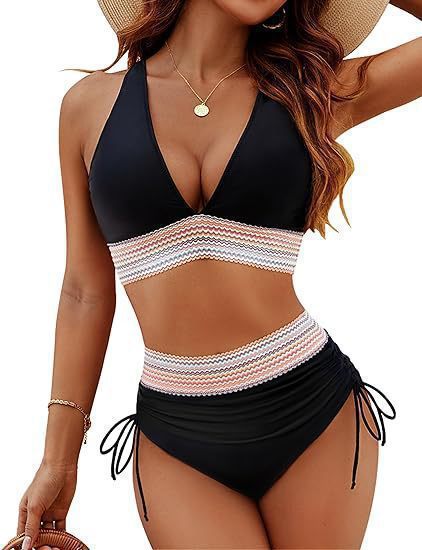 Eva Jonsson | Dam Bikini-set med modern criss-cross-design och hög benöppning