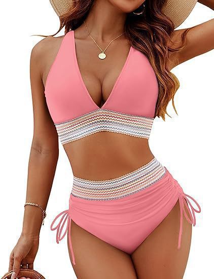 Eva Jonsson | Dam Bikini-set med modern criss-cross-design och hög benöppning