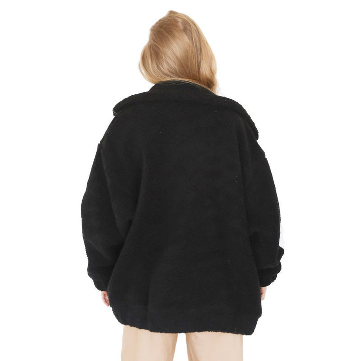 Mirla | Dam Fleece Sweatshirt med Bred Krage-Eva Jonsson