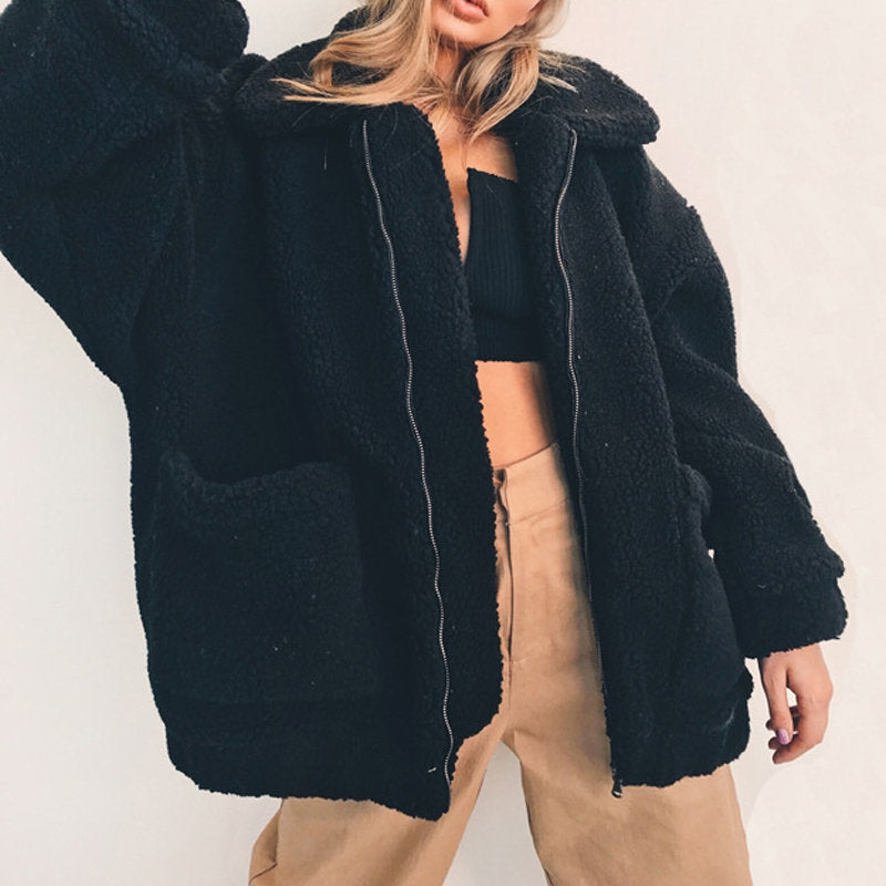Mirla | Dam Fleece Sweatshirt med Bred Krage-Eva Jonsson