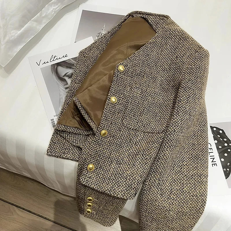 Mirla | Dam Förkortad Kragenlös Blazer-Eva Jonsson