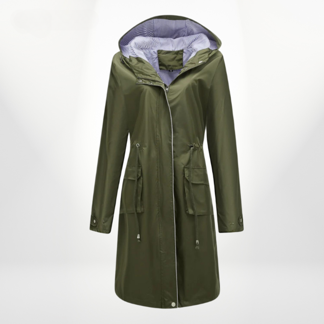 Mirla | Dam Hooded Kappa I Medellång Anorak-Form-Eva Jonsson
