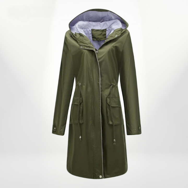 Mirla | Dam Hooded Kappa I Medellång Anorak-Form-Eva Jonsson