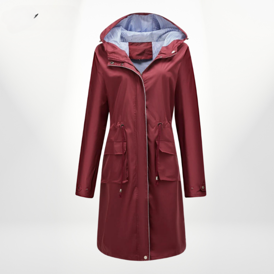 Mirla | Dam Hooded Kappa I Medellång Anorak-Form-Eva Jonsson