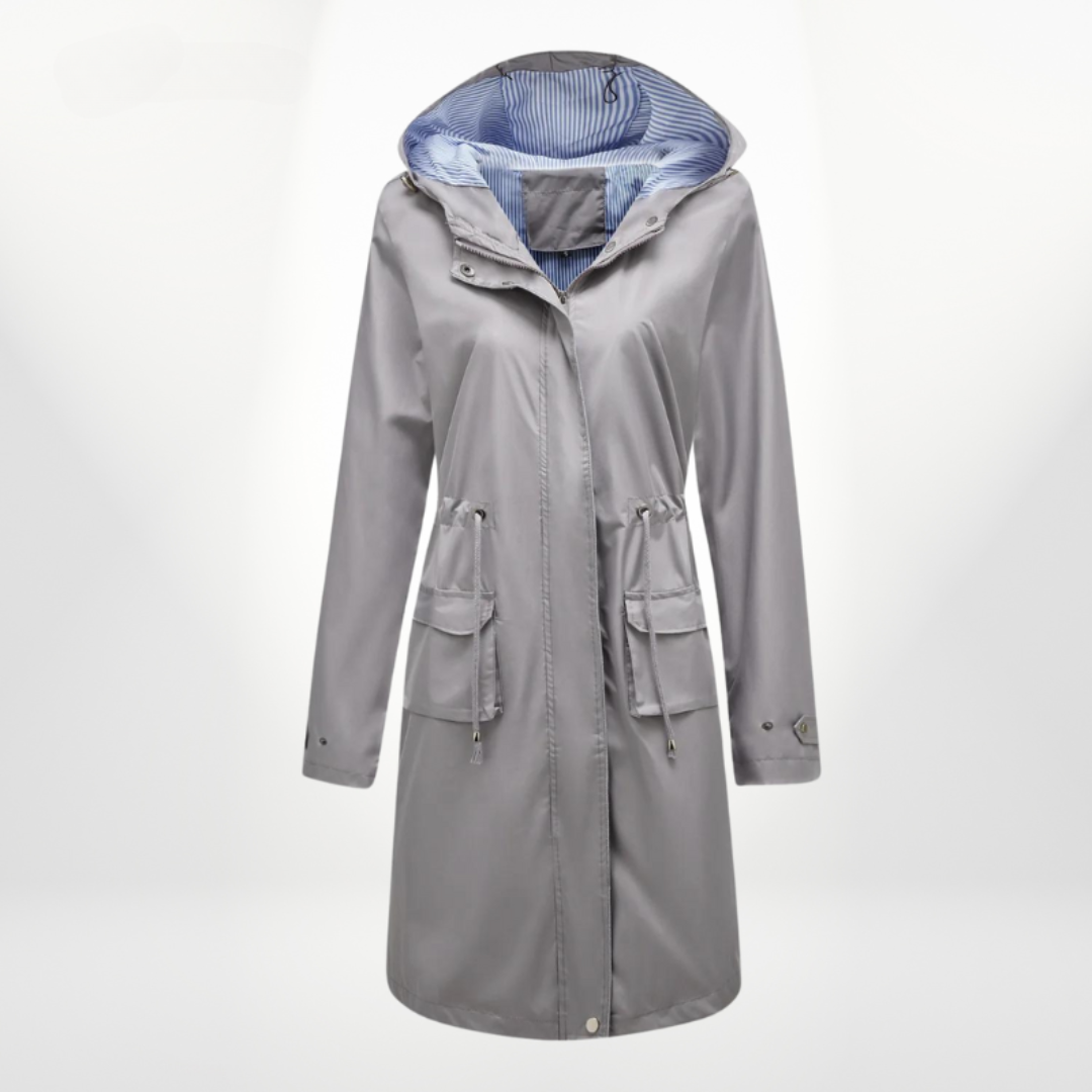 Mirla | Dam Hooded Kappa I Medellång Anorak-Form-Eva Jonsson