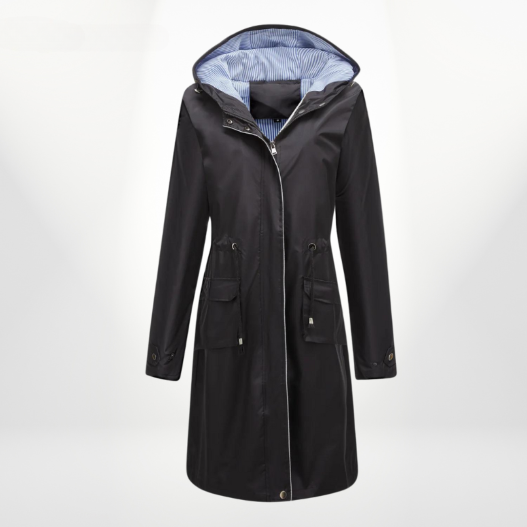 Mirla | Dam Hooded Kappa I Medellång Anorak-Form-Eva Jonsson