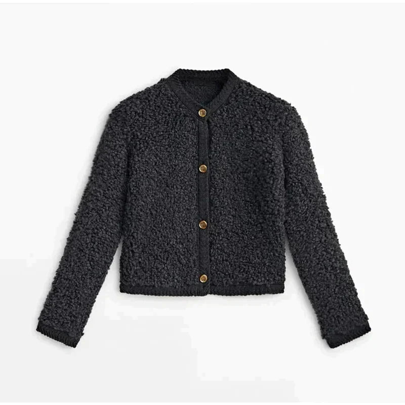 Mirla | Dam Knappframs Cardigan Jacka-Eva Jonsson