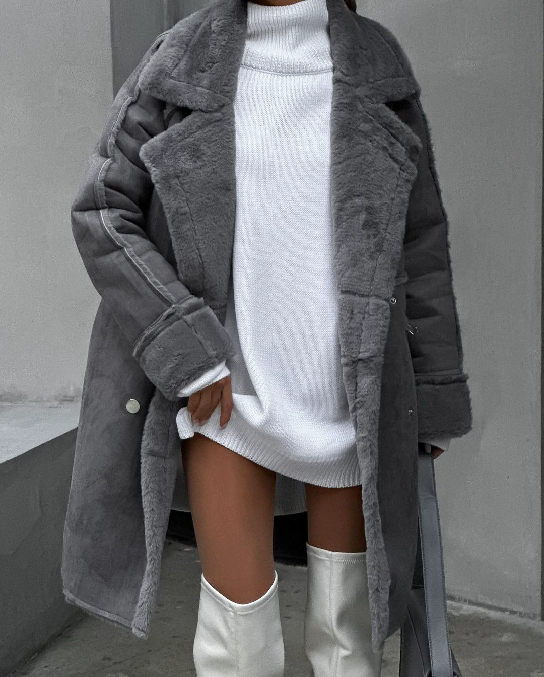 Mirla | Dam Oversized Skinn Långkappa-Eva Jonsson