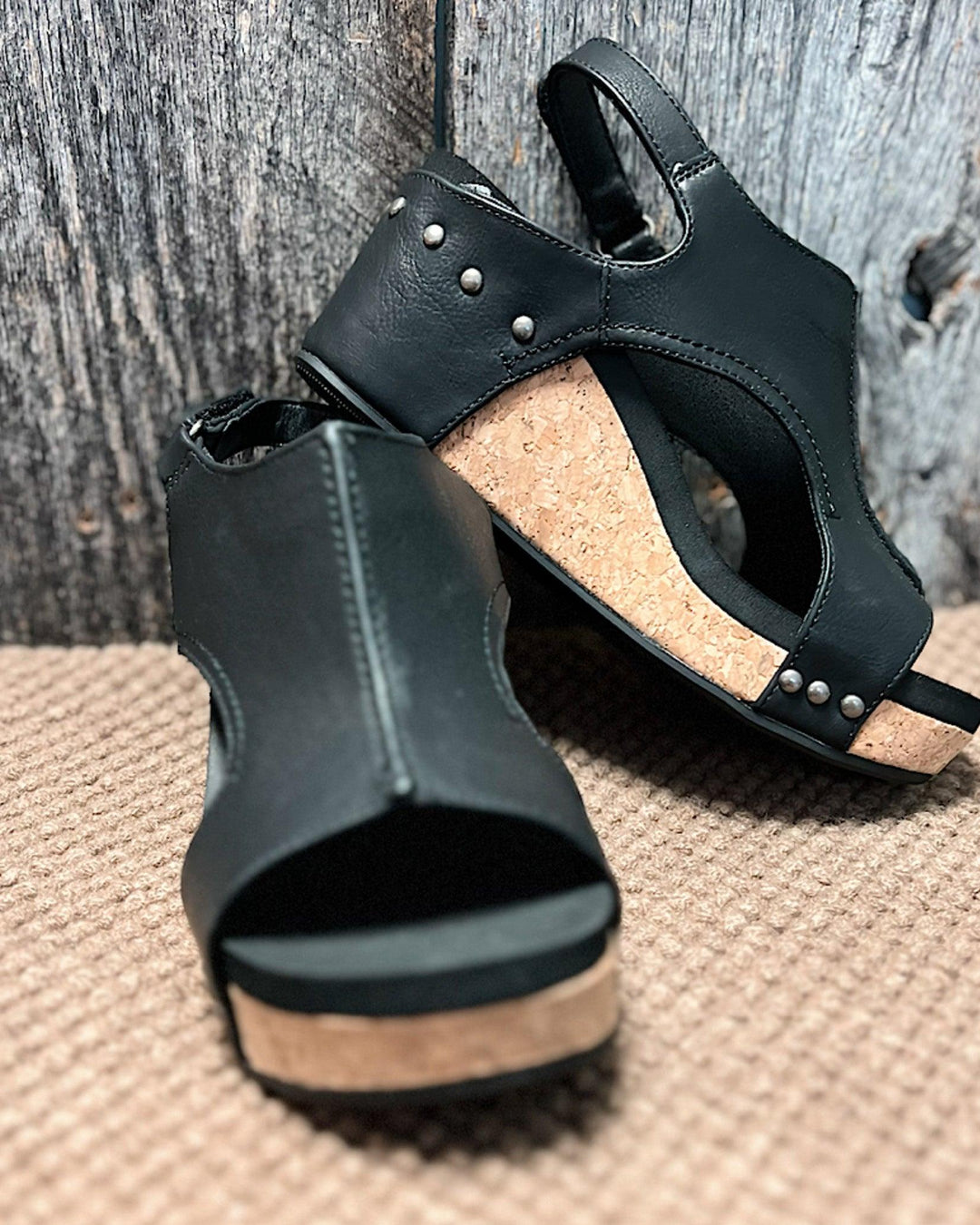 Mirla | Dam Plateau-kilskor av kork med ankelsnörning Stiliga sandaler med öppen tå och kilklack för damer-Eva Jonsson