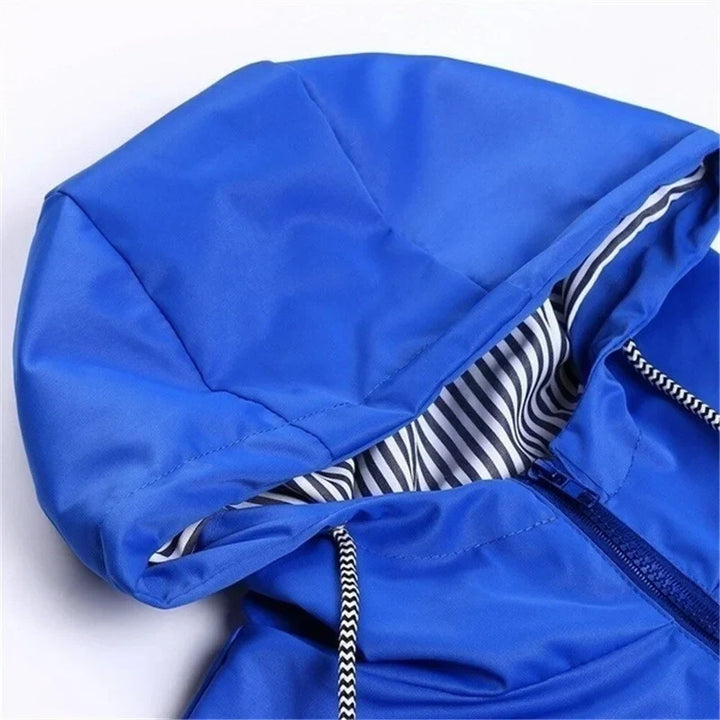 Mirla | Dam Vattentät Hoodie-Trenchcoat med midjeband, dragkedja och ytterfickor-Eva Jonsson